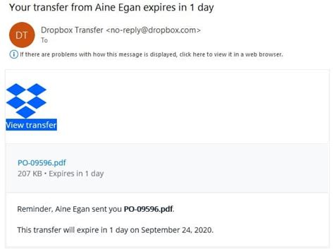 dropbox phishing email|Phishing via Dropbox .